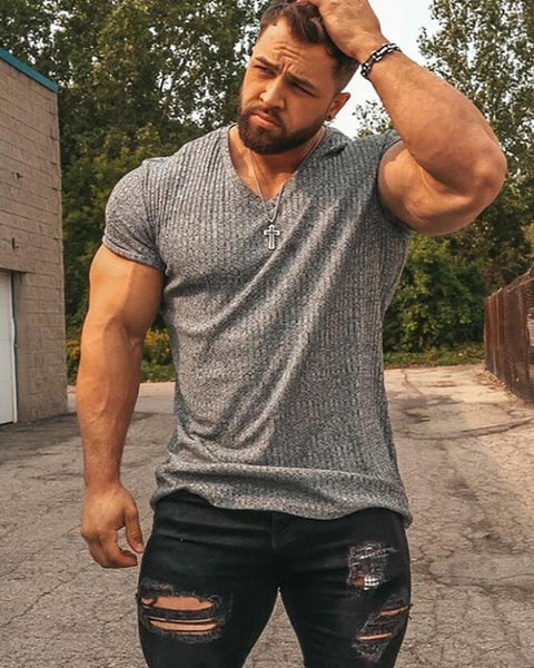 Men's Fitness Strips T-shirt