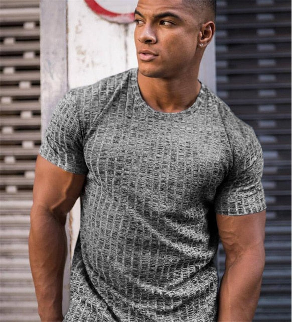 Men's Fitness Strips T-shirt