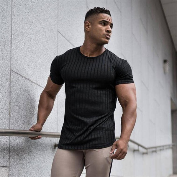 Men's Fitness Strips T-shirt